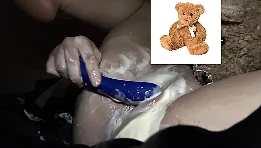 MY KINKY ARAB GIRL MASTUBATES WITH VIBRATOR & MY CUM ALL OVER HER CURVY BODY-  AMATEUR ARABIAN SNOWWHITE