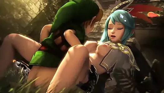 Link FUcking Blue Hair Girls Tight Pussy