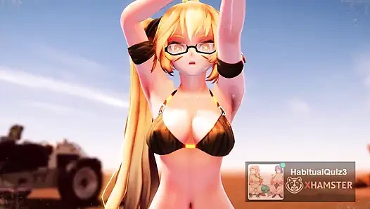 MMD R18 Neru Развратная камера получила что бум развратной милфы-студентки жесткого офиса, публичный 3D хентай