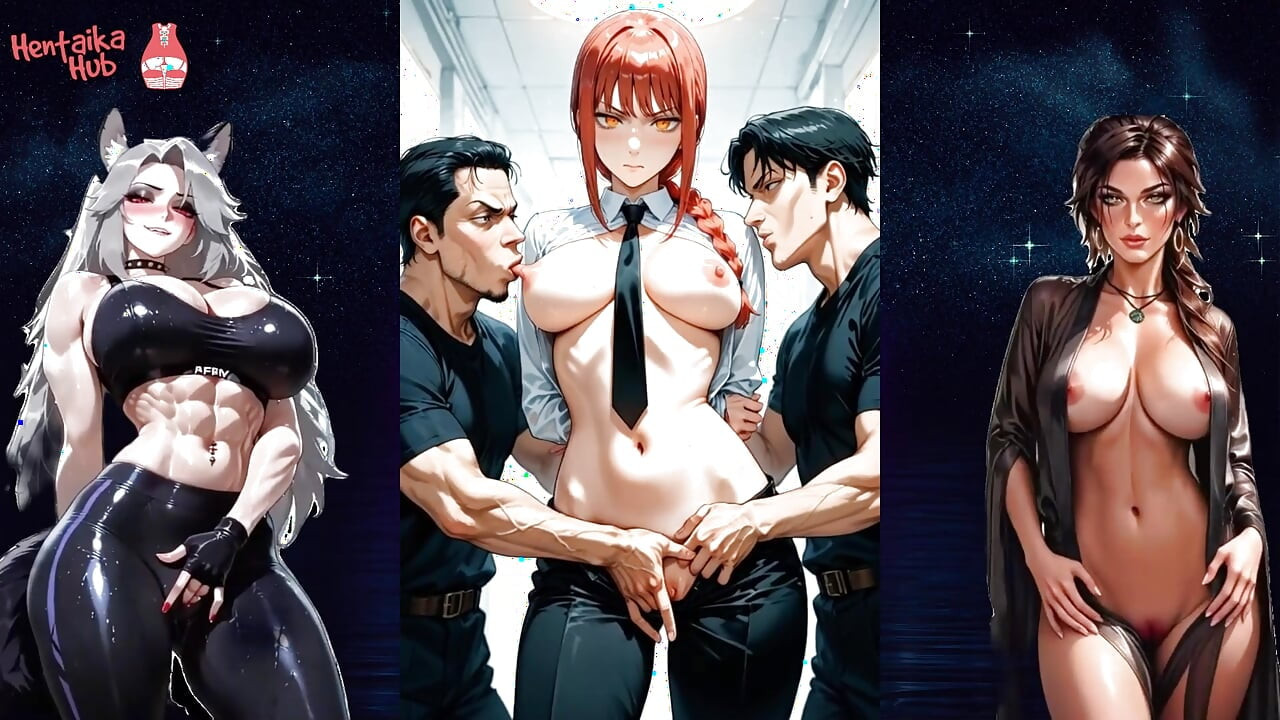 2d hentai compilation with dirty bitch Makima