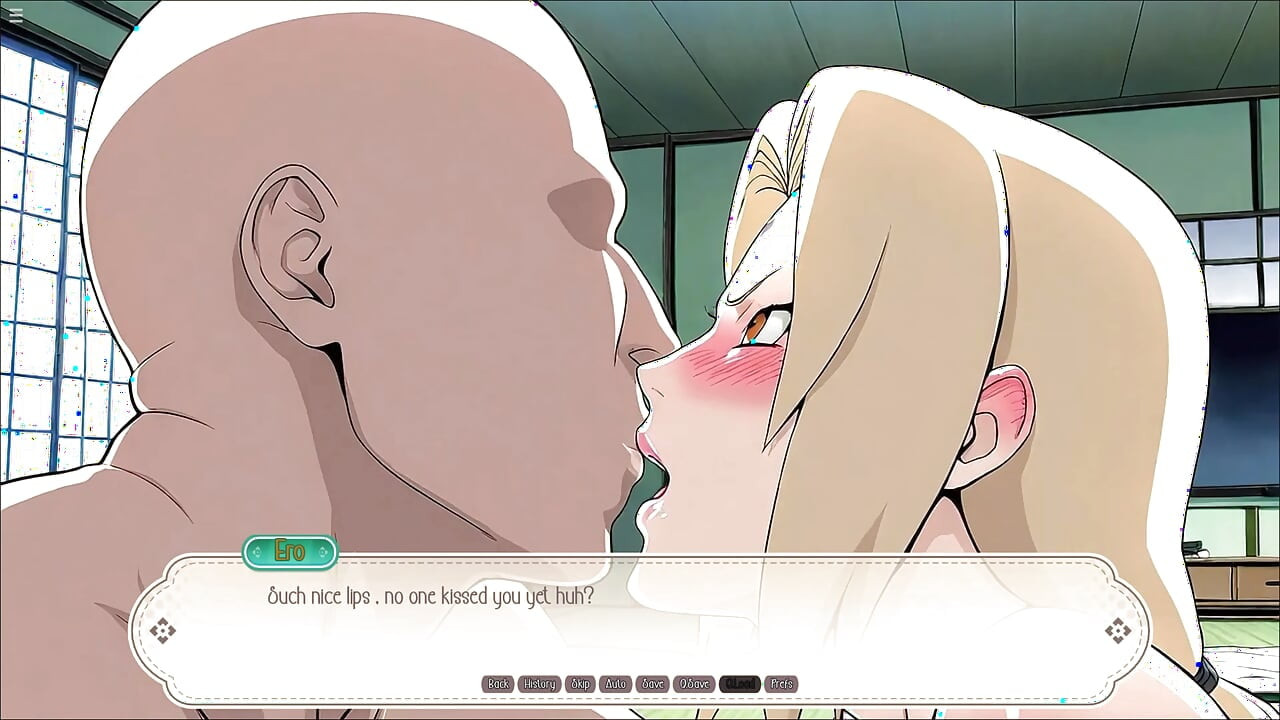 Stakes seksi - mengisi muka Tsunade Naruto dengan susu