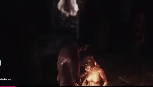 Skyrim OSEX секс с волшебником в тройничке