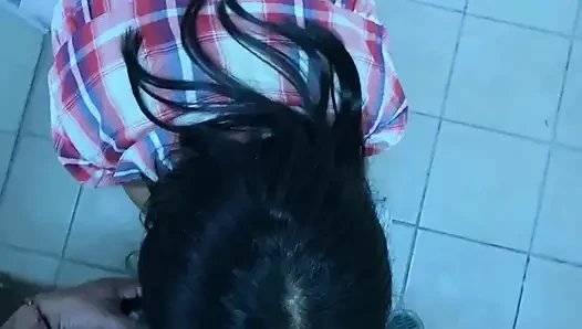 After school festival in the school bathroom
