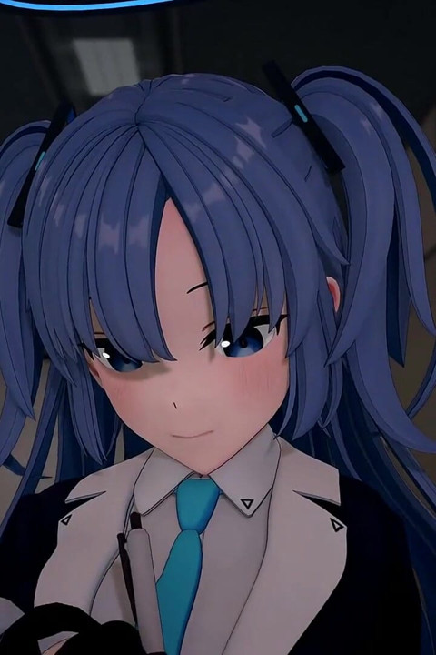 Hayase Yuuka Blowjob Blue Archive Hentai Mmd 3D Blue Hair Color Edit Smixix