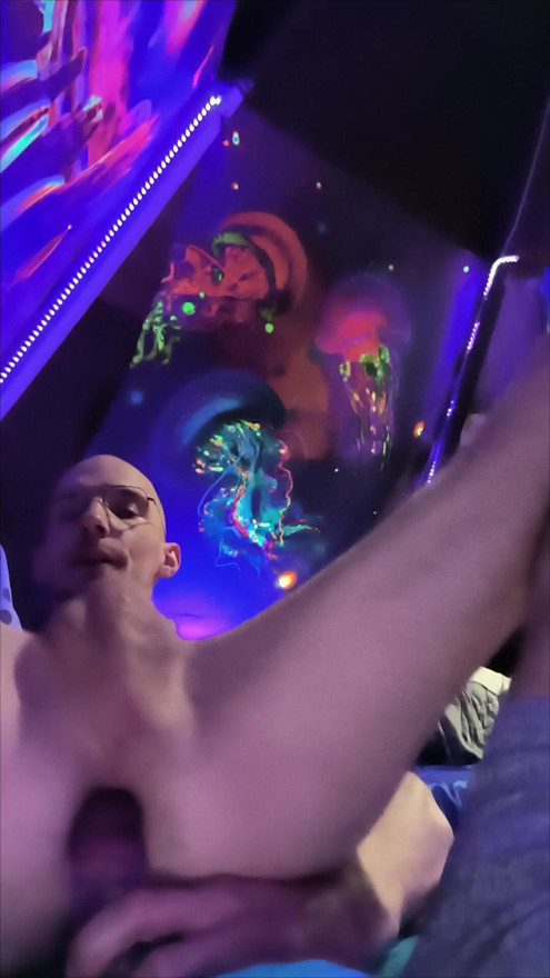 Greedily rode my dildo after I was fucked. I'm always open for user spins and love it bareback