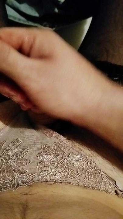 Stockings and pink thongs my step mother