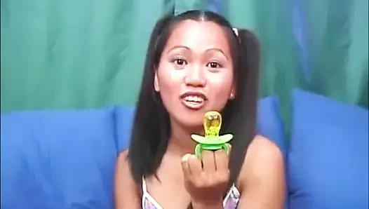 Beautiful asian petite on the big dick