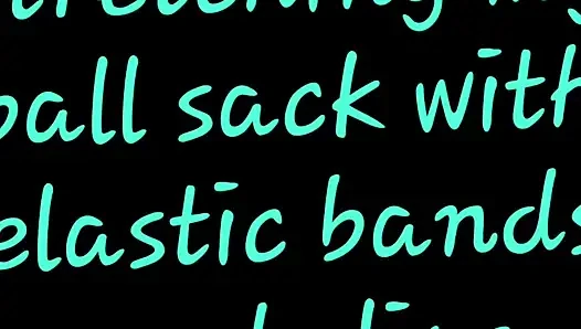 Extreme pain stretching my cock and balls it turns me on so much