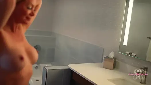 Blue Shower Orgasm