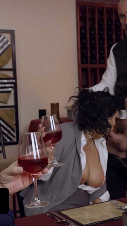 Freeuse Mylf Gets Her Fat Tits Played with and Her Pussy Pounded by the Waiter While Doing Business | Clip 1