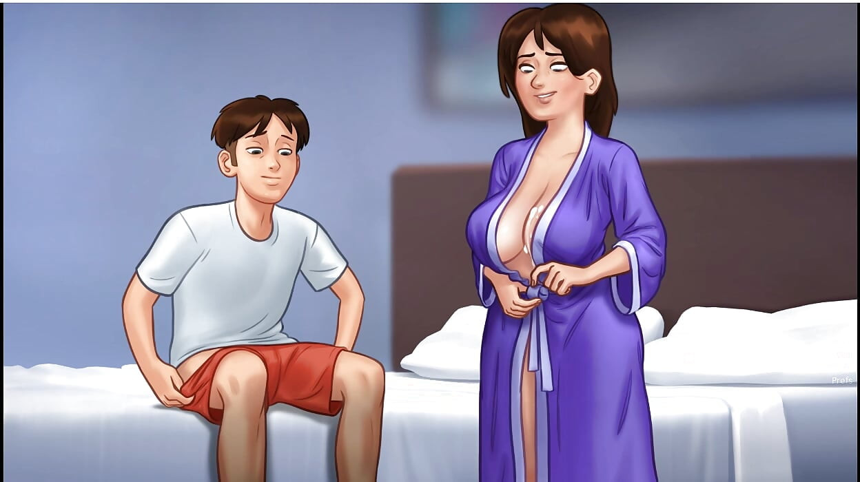 Cerita musim panas - permainan gameplay - permainan peran - adegan debbie - ciuman dan mengekspos payudaranya