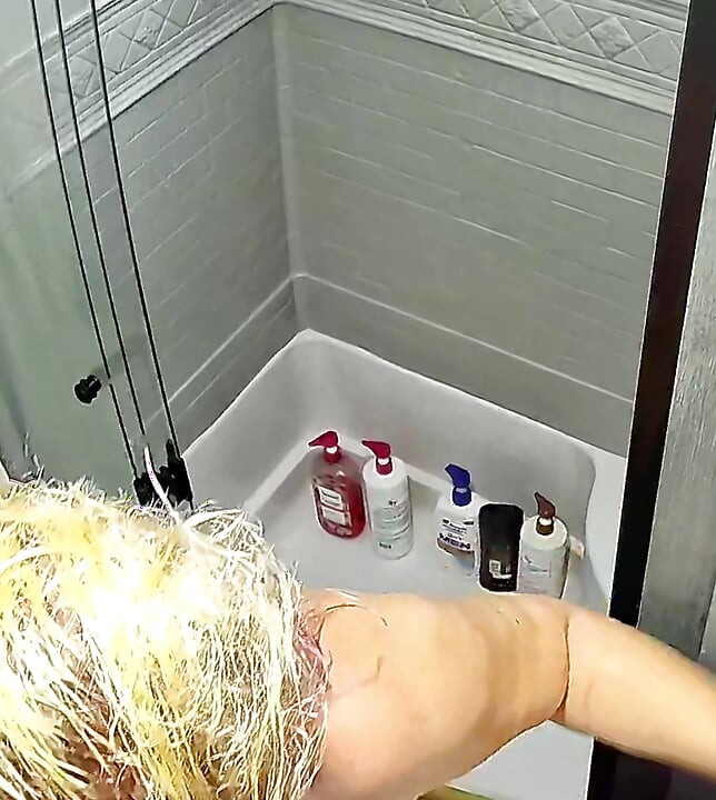 Just taking a shower getting ready for my man to fuck me later.