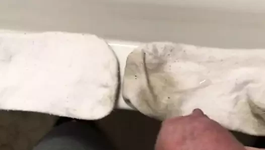 Ayak bileği beyaz çorap