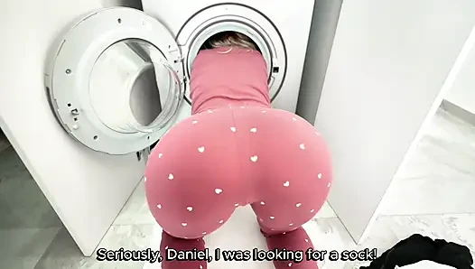 Big mistake on the stepmother's part that she got stuck inside the washing machine!