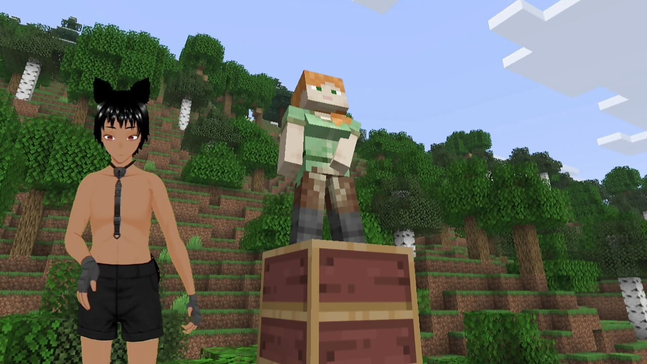 Minecraft mod Needs of Nature - Steve and alex masturbating and showing off some features! Like Cum!