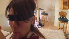 Sassy cutie enjoys her pussy banged hard in bed