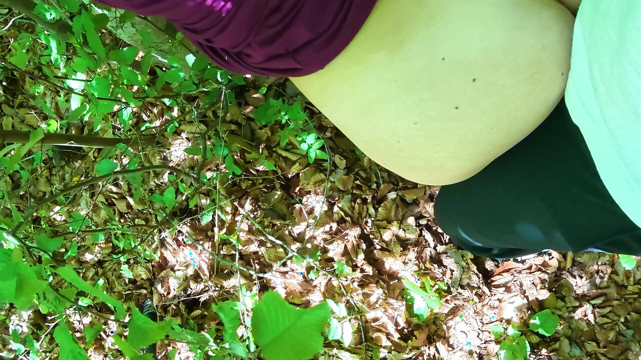A voyeur fucks me in the woods, it's so hot!
