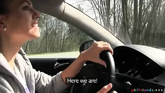 Girlfriends XXX - Sunday Drive превращается в соревнование по поеданию киски