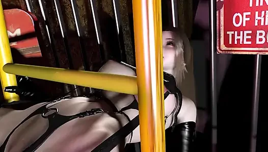 Asiatisches Mädchen Mit Latex, Harter Sex Im Kerker