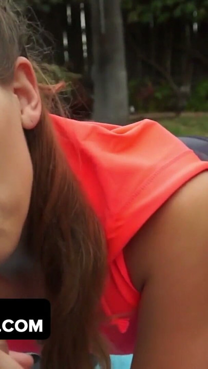 DadCrush - Sexy Fit Babe Lets Her Stepdad Move Her Panties And Finger Fuck Her Outdoors By The Pool | Clip 2