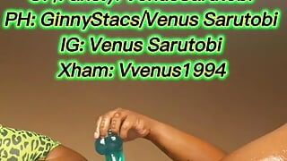 NEGRA GORDINHA VENUS SARUTOBI VAZANDO CREME E ESGUICHANDO