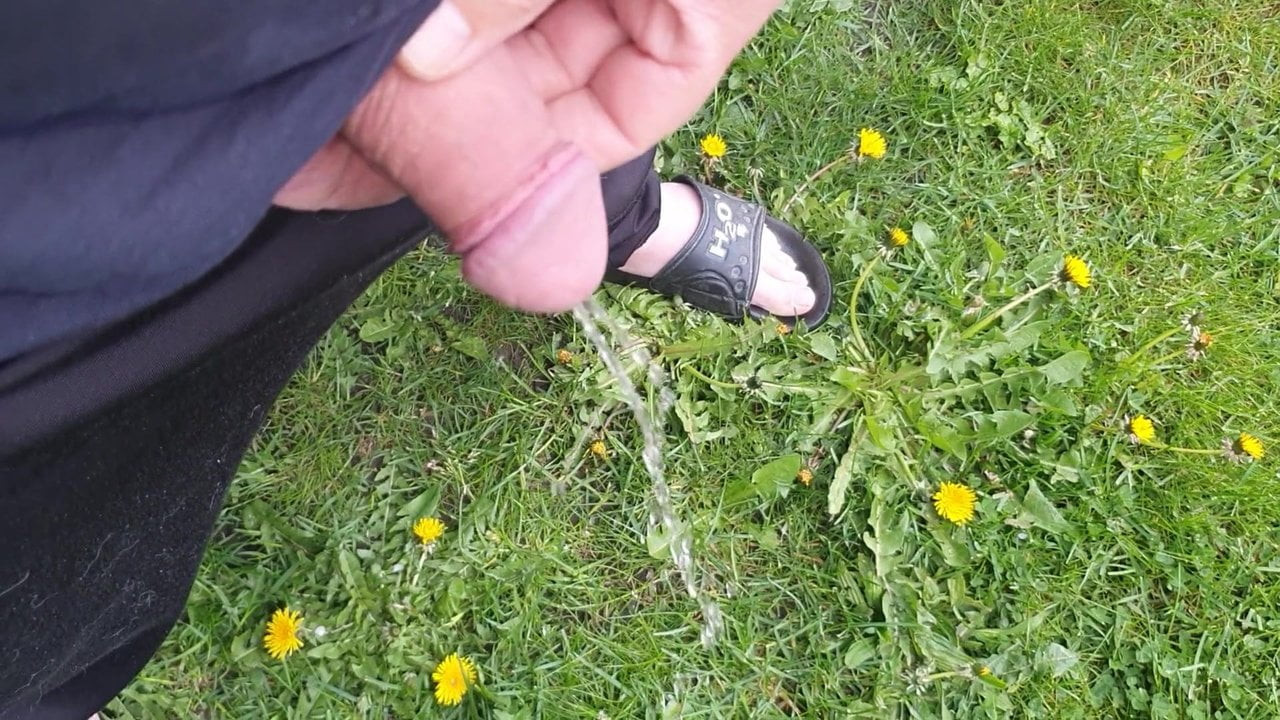 Me taking a piss outdoor