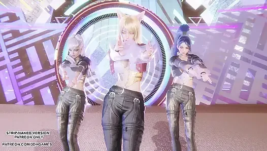 Mmd - kard - silah sesi - ahri, kaisa ve evelynn seksi kpop dans league of legends hentai sansürsüz 4k 60 fps