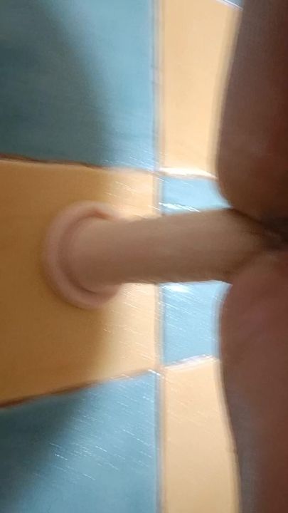 My gf big girthy dildo