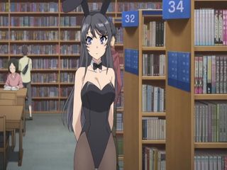 Hentai bunnygirl w bibliotece