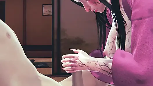 Nezuko şeytan versiyonu - 3 boyutlu tam animasyon iblis avcısı
