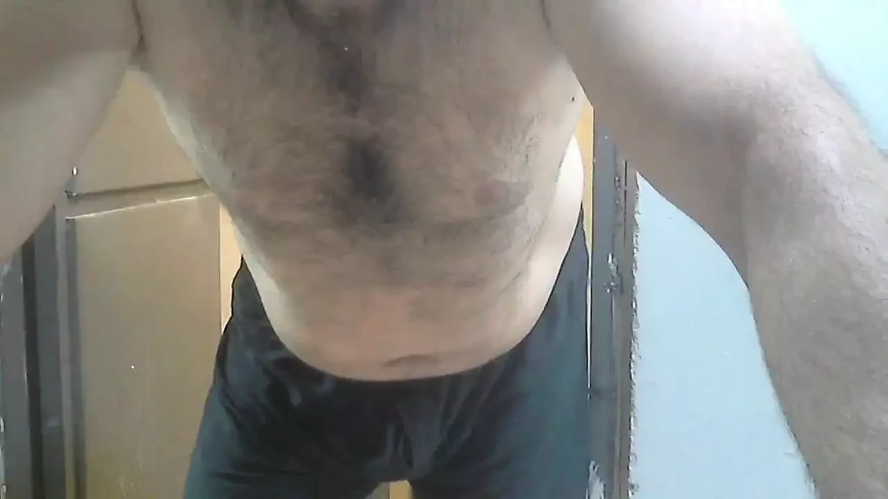 Masculine Man Cums in Office Storage and Shower