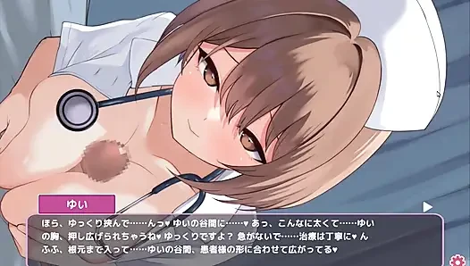 Хентай игра - шаловливая медсестра получает свои сиськи для Paizuri - Sakusei Shinsatsu