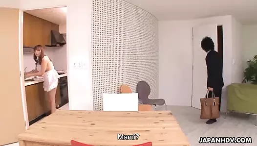 Lusty Japanese gal receives finger banging and smashing with