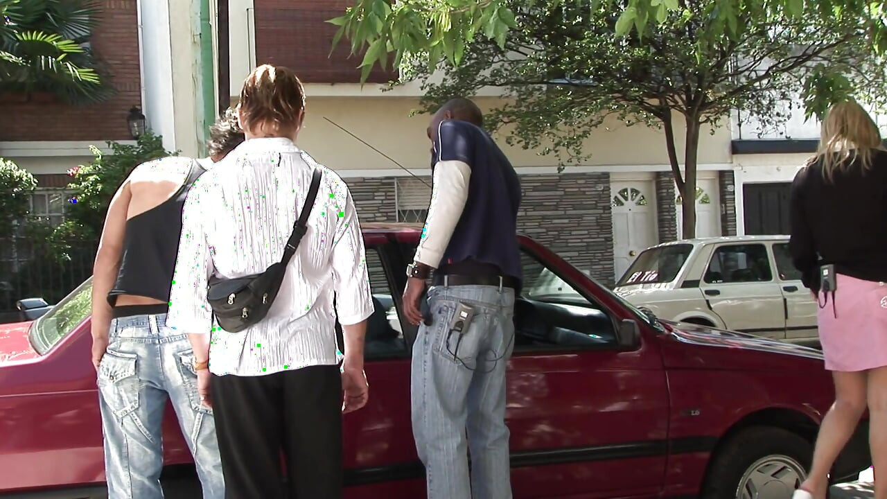 Gang bang com pau preto e branco