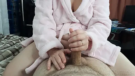 Clear POV: Hand teasing, riding on top and a full creampie