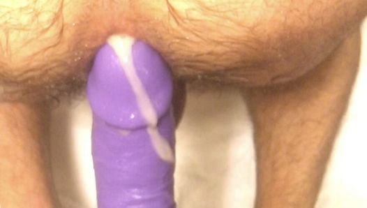 Bottom Slut Gets Fucked by Dildos in His hairy Ass