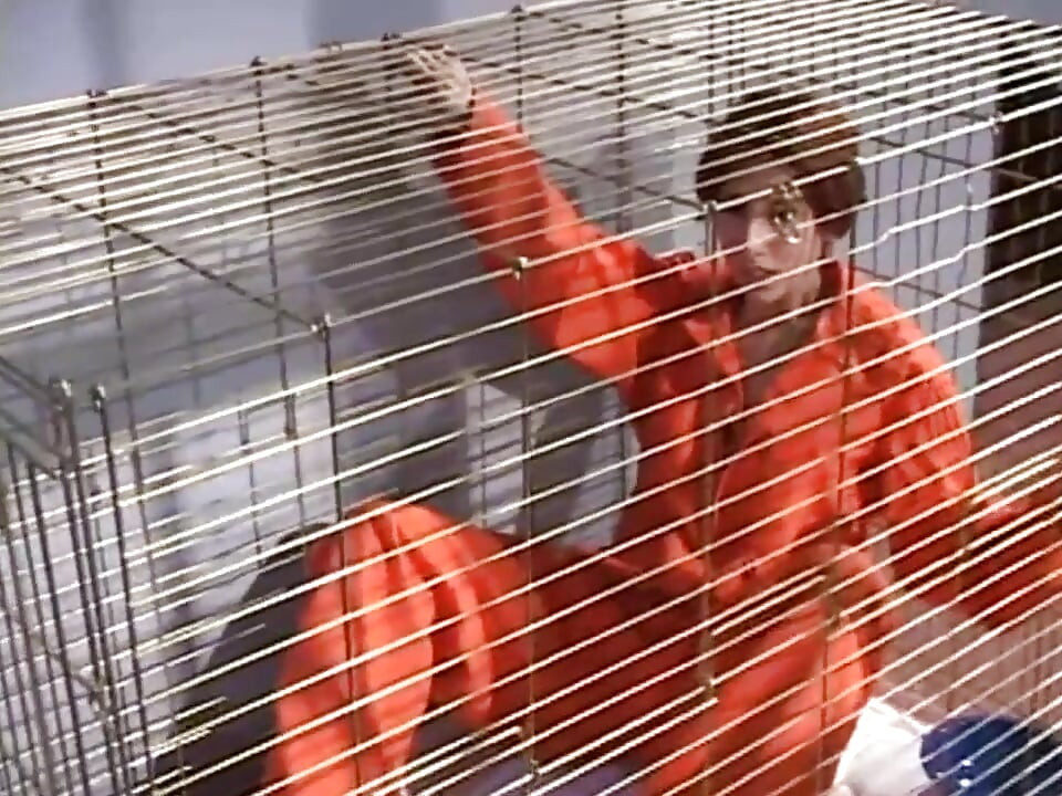 Slut girl needs to suck a big cock in the cage