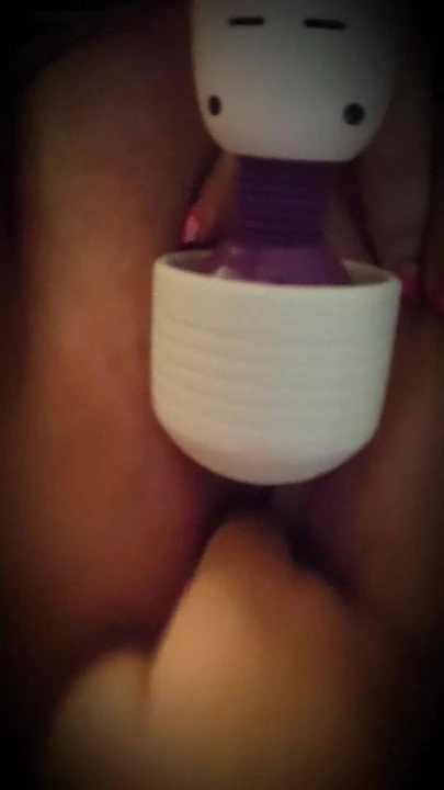 Wifey her wand and I having fun with her pussy