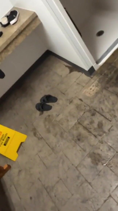Wife caught masturbating in public restroom, then fucked by the campfire | Clip 1