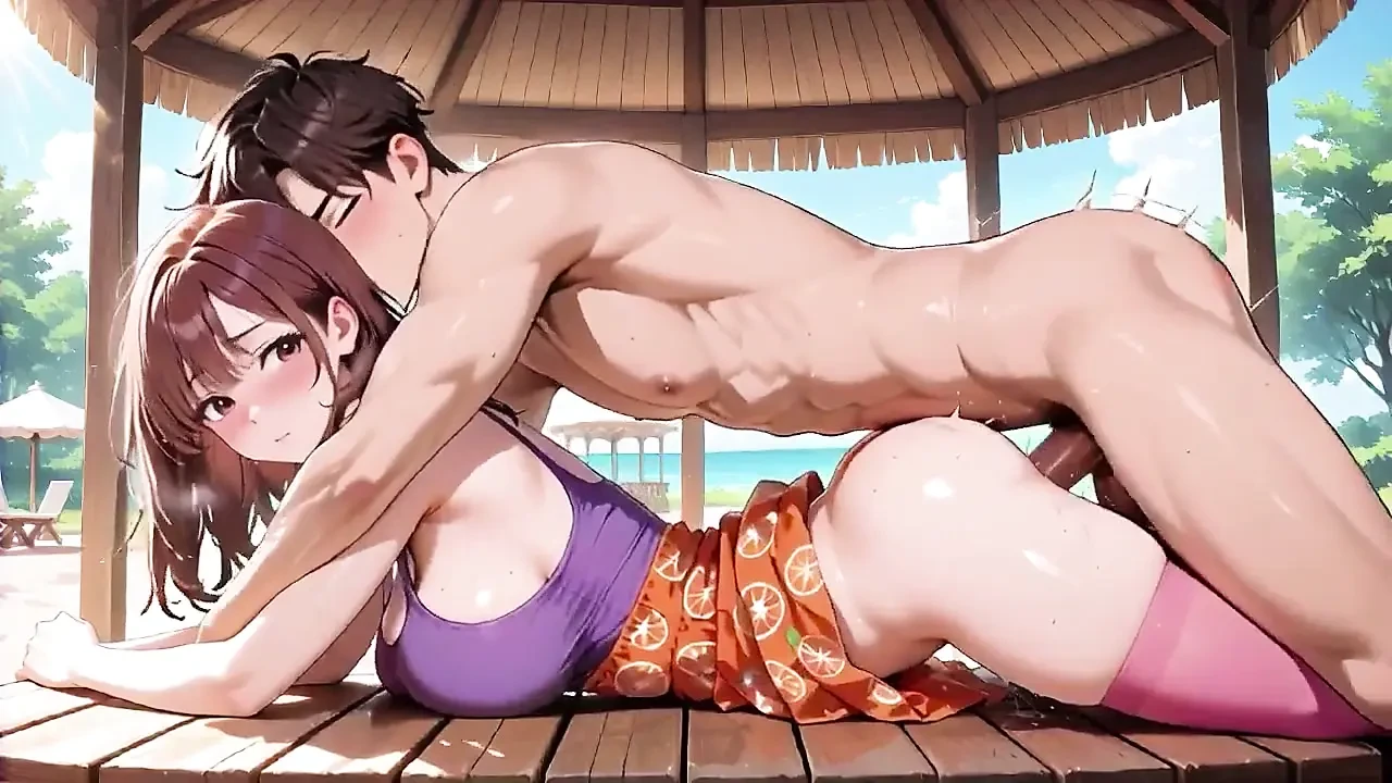Big Tits Hentai Beauty Bounces Passionately on Tropical Porch - Dripping Wet!