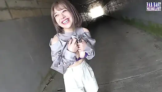 Stream Journey as a Slender Beauty Masters the Thrill of Standing Release Outdoors Part.2