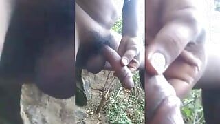 Haired Indian avarage size Village tamil guy handjob in out door