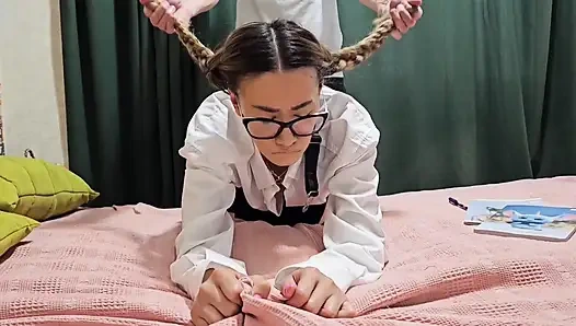 Nympho Asian Babysitter Loves Hard Cock in Her Big Elastic Ass