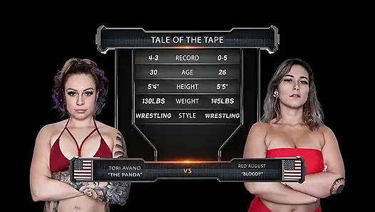 Red August vs tori avano kadın güreşi