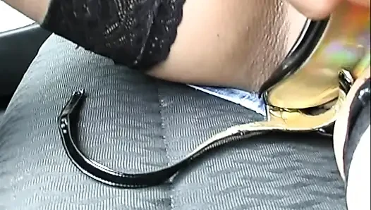 Sexy Young Horny Amateur Slut Masturbates Her Pussy in a Public Park