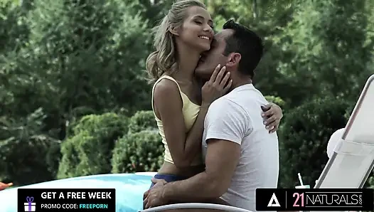 21 NATURALS - Blonde Latina Veronica Leal Gets Her Tight Ass Fucked Outdoors