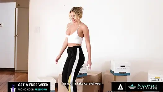 NURU MASSAGE - die atemberaubende blonde ella reese bekommt ihre muschi hart von ihrem freund geritten