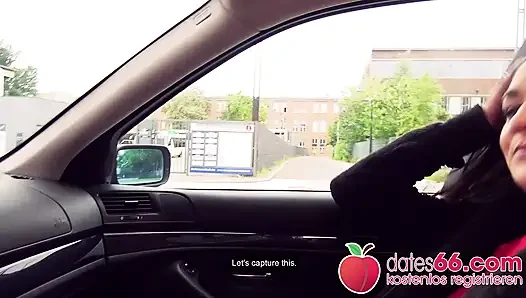 Der öffentliche Auto-Ficker: Heiße Brünette (26 Jahre alt)