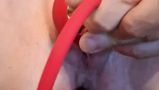 Rose ile yakın çekim fışkırtma.