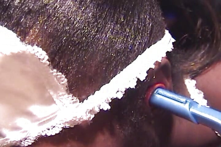 Horny Ebony Nurse Gets Warm Cum on Her Perfect Face